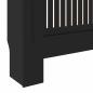 Preview: Heizkörperabdeckung 2 Stk. Schwarz 205 x 20,5 x 81,5 cm