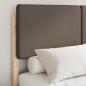Preview: Bettgestell mit gepolstertem Kopfteil Taupe 120 x 200 cm