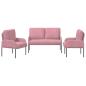 Preview: Sofagarnituren 3 Stk. Rosa Sperrholz