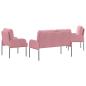 Preview: Sofagarnituren 3 Stk. Rosa Sperrholz