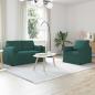 Preview: ARDEBO.de - Sofa Set 2 stk. Dunkelgrün Stoff