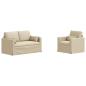 Preview: Sofa Set 2 stk. Creme Stoff