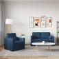 Preview: Sofa Set 2 stk. Blau Stoff