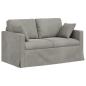 Preview: Sofa Set 2 stk. Hellgrau Samt