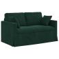 Preview: Sofa Set 2 stk. Dunkelgrün Samt