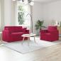 Preview: ARDEBO.de - Sofa Set 2 stk. Weinrot Samt