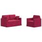 Preview: Sofa Set 2 stk. Weinrot Samt