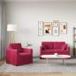 Preview: Sofa Set 2 stk. Weinrot Samt