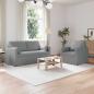 Preview: ARDEBO.de - Sofa Set 2 stk. Hellgrau Stoff