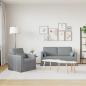 Preview: Sofa Set 2 stk. Hellgrau Stoff