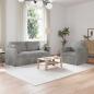 Preview: ARDEBO.de - Sofa Set 2 stk. Hellgrau Samt