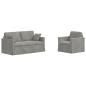Preview: Sofa Set 2 stk. Hellgrau Samt