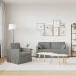 Preview: Sofa Set 2 stk. Hellgrau Samt