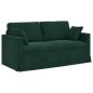 Preview: Sofa Set 2 stk. Dunkelgrün Samt