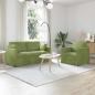 Preview: ARDEBO.de - Sofa Set 2 Stk. Hellgrün Samt