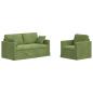 Preview: Sofa Set 2 Stk. Hellgrün Samt