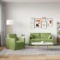 Preview: Sofa Set 2 Stk. Hellgrün Samt