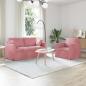 Preview: ARDEBO.de - Sofa Set 2 stk. Rosa Samt