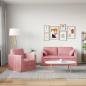 Preview: Sofa Set 2 stk. Rosa Samt
