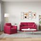 Preview: Sofa Set 2 stk. Weinrot Samt