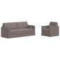 Preview: Sofa Set 2 stk. Taupe Stoff