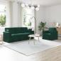 Preview: ARDEBO.de - Sofa Set 2 stk. Dunkelgrün Samt