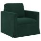 Preview: Sofa Set 2 stk. Dunkelgrün Samt