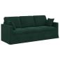 Preview: Sofa Set 2 stk. Dunkelgrün Samt