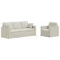 Preview: Sofa Set 2 Stk. Creme Samt