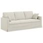 Preview: Sofa Set 2 Stk. Creme Samt