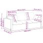 Preview: Sofa Set 2 Stk. Creme Samt