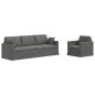 Preview: Sofa Set 2 stk. Dunkelgrau Samt