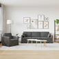 Preview: Sofa Set 2 stk. Dunkelgrau Samt