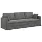 Preview: Sofa Set 2 stk. Dunkelgrau Samt
