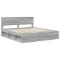 Preview: Bettrahmen Graues Sonoma 180 x 200 cm Holzwerkstoff