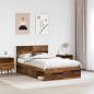 Preview: Bettrahmen mit Kopfteil Altholz 135 x 190 cm Holzwerkstoff