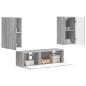 Preview: TV-Wandregal-Set 4 Stk. Graues Sonoma Holzwerkstoff