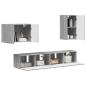 Preview: TV-Wandregal-Set 4 Stk. Graues Sonoma Holzwerkstoff