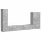 Preview: TV-Wandregal-Set 6 Stk. Beton Grau