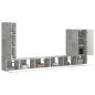 Preview: TV-Wandregal-Set 6 Stk. Beton Grau