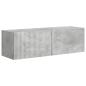 Preview: TV-Wandregal-Set 6 Stk. Beton Grau