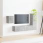 Preview: TV-Schrankset 4 Stk. Beton Grau Holzwerkstoff