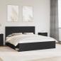 Preview: ARDEBO.de - Bettrahmen Schwarz 200 x 200 cm Massives Kiefernholz