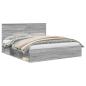 Preview: Bettrahmen Sonoma-Grau 200 x 200 cm Massives Kiefernholz