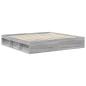 Preview: Bettrahmen Sonoma-Grau 200 x 200 cm Massives Kiefernholz