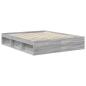 Preview: Bettrahmen Sonoma-Grau 160 x 200 cm Massives Kiefernholz