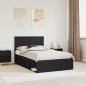 Preview: ARDEBO.de - Bettrahmen Uni Schwarz 135 x 190 cm Massives Kiefernholz
