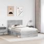Preview: Bettrahmen Sonoma-Grau 120 x 200 cm Massives Kiefernholz