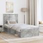 Preview: Bettrahmen Uni Beton Grau 100 x 200 cm Massives Kiefernholz