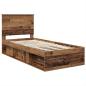 Preview: Bettrahmen Altholz 100 x 200 cm Massives Kiefernholz